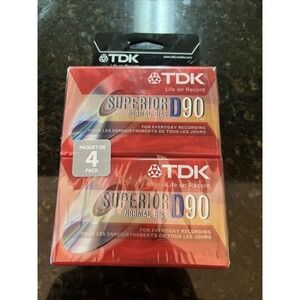 TDK Superior D90 Blank Audio Cassette Tapes High Output IECI/TYPE I Normal Bias